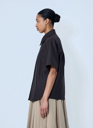 Bottega Veneta Wool and Silk Toile Shirt Brown bov0264046