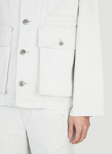 Lemaire Boxy Denim Jacket White lem0352002