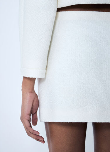Gucci Wool-Blend Boucle Mini Skirt White guc0259020
