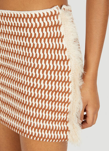 Durazzi Milano Knit Skirt Orange drz0250018