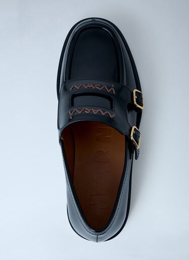 Marni Double Monk Strap Loafers Black mni0263017