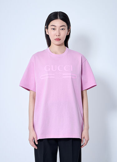 Gucci Printed T-Shirt Pink guc0259028