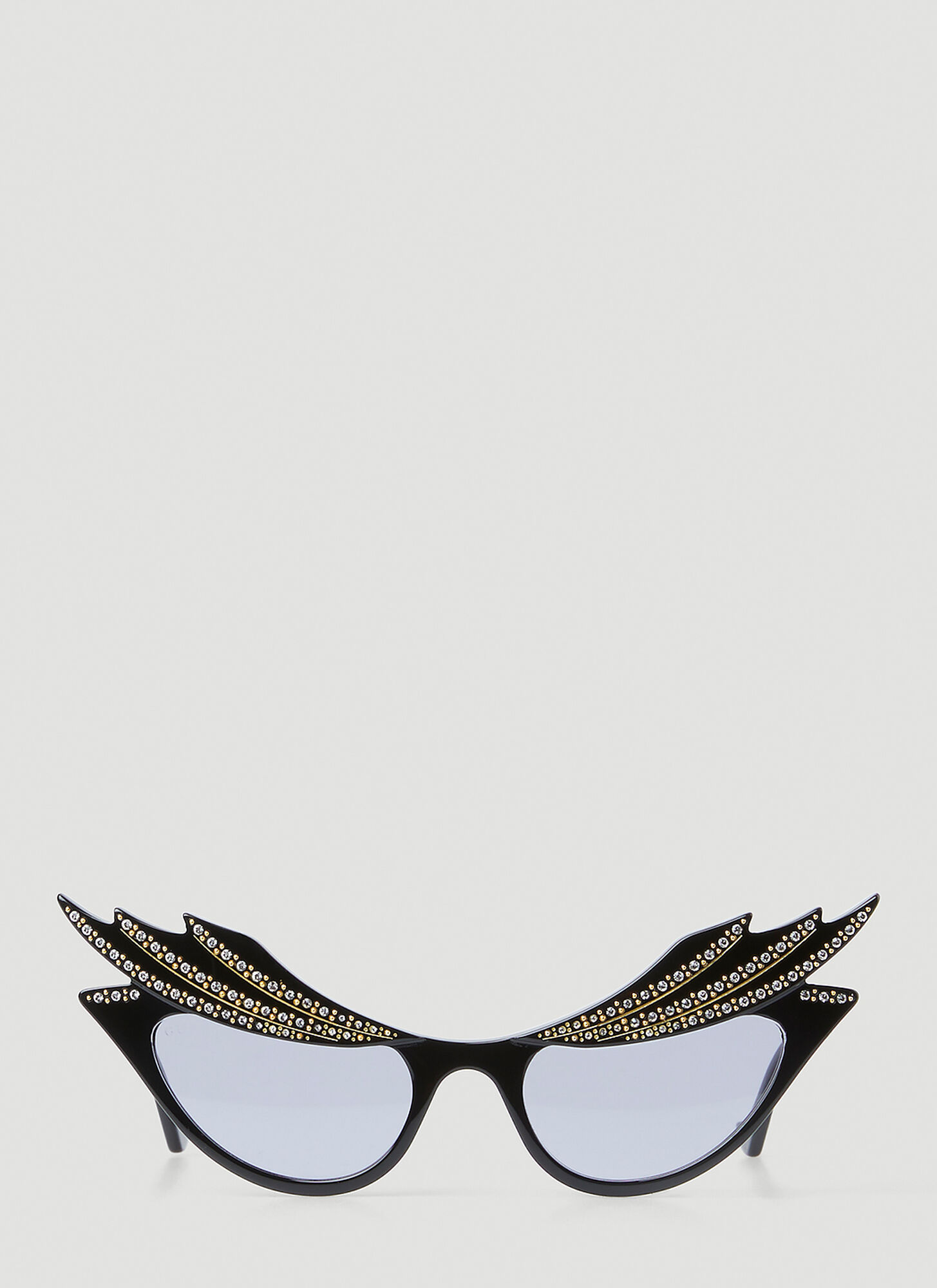 Shop Gucci Hollywood Forever Cat Eye Sunglasses In Black