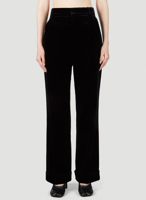 Sportmax High Waist Velvet Pants Brown spx0253007