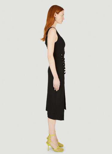 Rabanne Gathered Mid Length Dress Black pac0248017