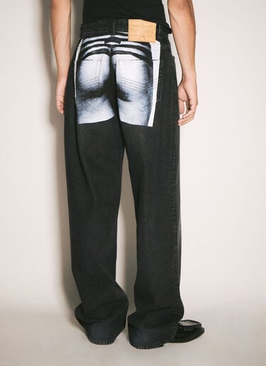 Body Mariniere Printed Jeans Jean Paul Gaultier Body Mariniere Printed Jeans Black jpg0357001