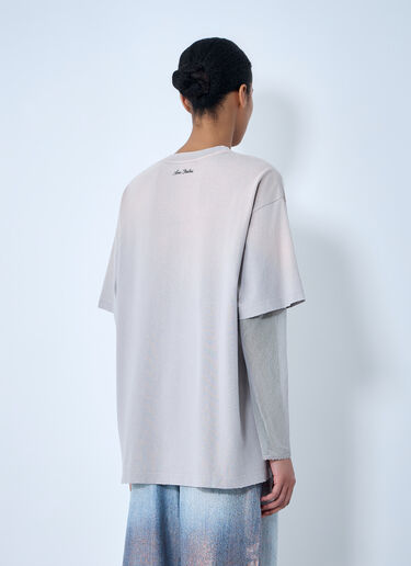 Acne Studios Layered Graphic T-Shirt Grey acn0264041