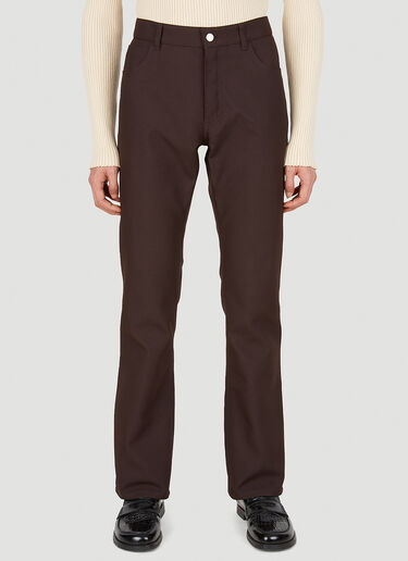 Courrèges Eco Twill Bootcut Pants Brown cou0148010