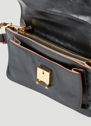 Marni 트렁크 소프트 숄더백 블랙 mni0253057