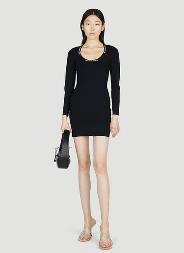 Logo Jacquard Dress Alexander Wang Logo Jacquard Dress Black awg0251022