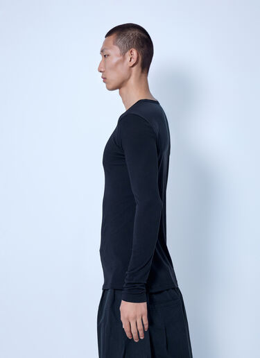 Entire Studios Sheer Long Sleeve Top Black ent0166021