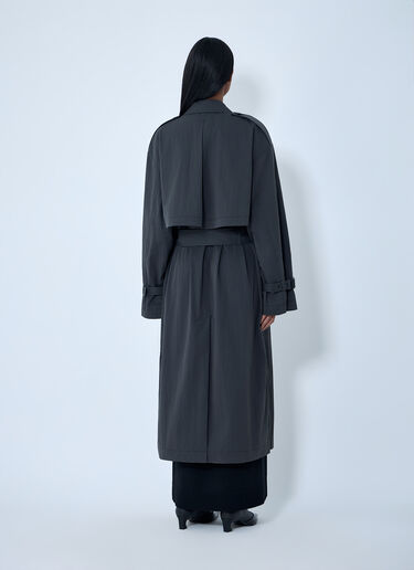 TOTEME Summer Trench Coat Black tot0263035