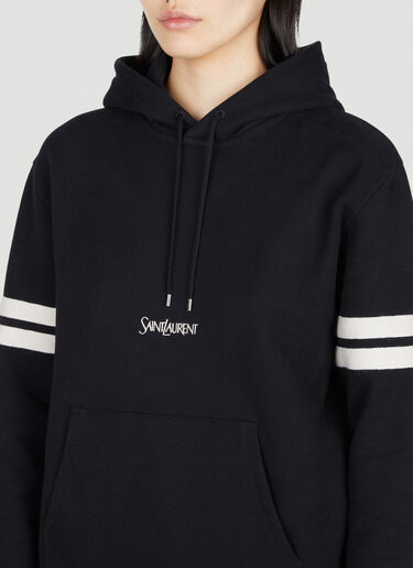 Saint Laurent ロゴ刺繡 フード付きスウェットシャツ ブラック sla0253032