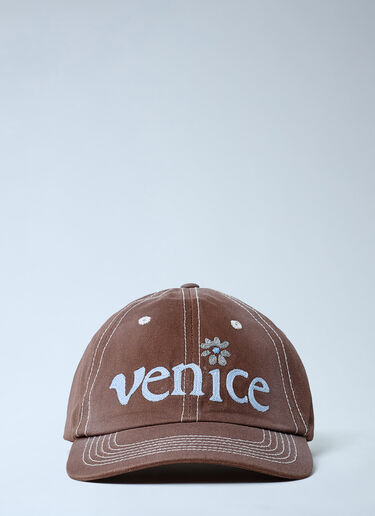Venice Embroidery Baseball Cap ERL Venice Embroidery Baseball Cap Brown erl0162001