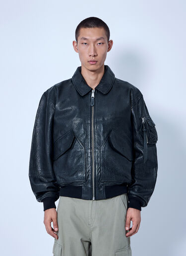 LN-CC® - Alpha Industries: CWU-36/P Leather UV Loose Bomber Jacket - Black Alpha Industries CWU-36/P Leather UV Loose Bomber Jacket Black alp0366006