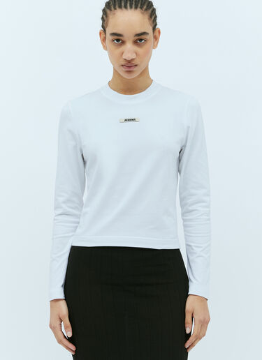 Jacquemus Le T-Shirt Gros Grain White jac0256036