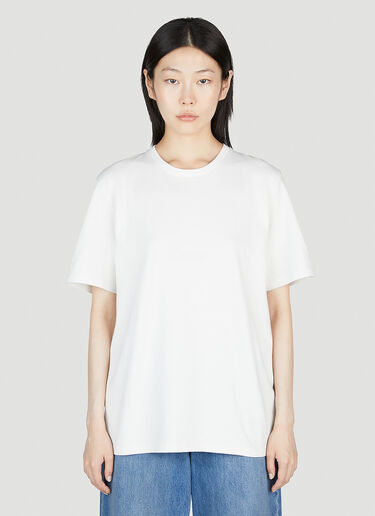 Saint Laurent Tonal Logo T-shirt White sla0253013