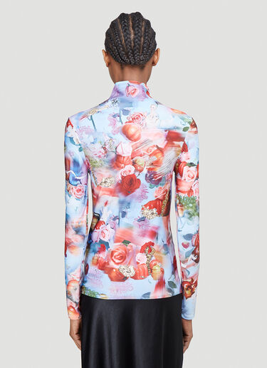 Collina Strada Stretch Photographic Print Top Black cst0239004