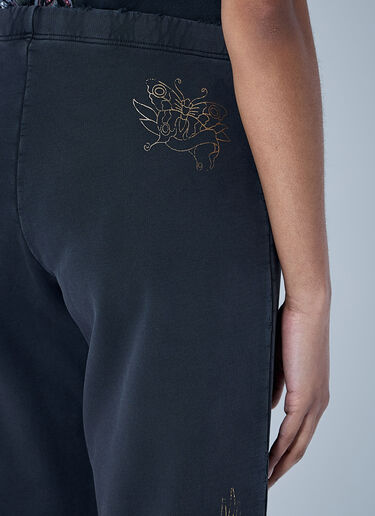 Balenciaga Tacky Tattoo Flared Track Pants Black bal0259050