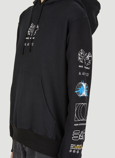 Space Available Upcycled 连帽运动衫 黑色 spa0350011