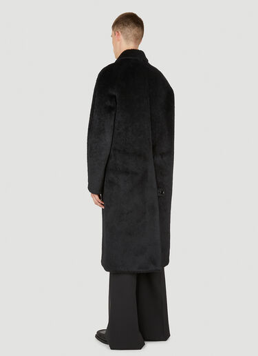 Courrèges Oversized Hairy Coat Black cou0150004