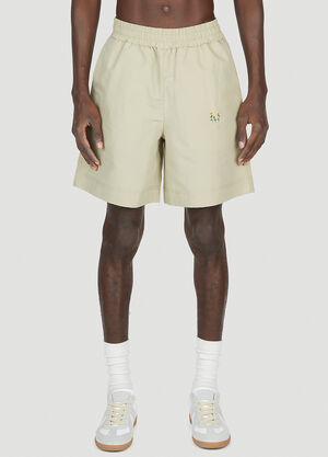 Diomene Embroidered Shorts Beige dio0153008