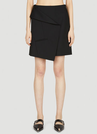 Alexander McQueen Wrap Front Skirt Black amq0251090