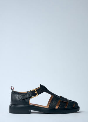 Thom Browne Pebble Grain Fisherman Sandals Grey thb0159002