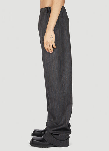 Bottega Veneta Pinstripe Wool Chevron Pants Grey bov0154010