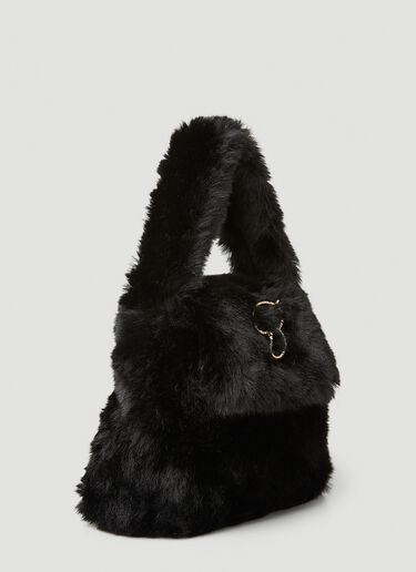Crystal B Faux Fur Handbag Blumarine Crystal B Faux Fur Handbag Black blm0252014