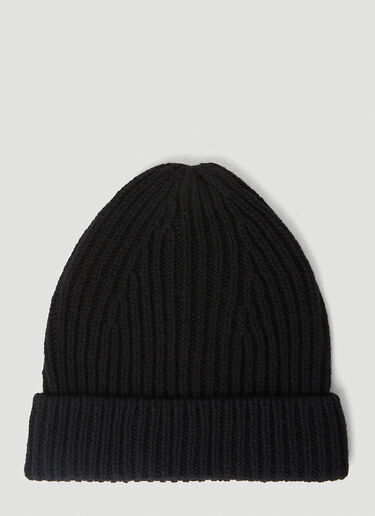 Rick Owens Ribbed Beanie Black ric0153030