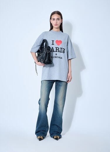 Balenciaga I Love Paris T-Shirt Grey bal0260012