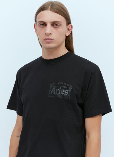 Aries ロゴプリントTシャツ ブラック ari0154004