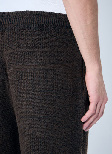 Homme Plissé Issey Miyake Rustic Knit Track Pants Brown hmp0159006