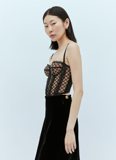 Gucci GG Lace Lingerie Top Black guc0253266
