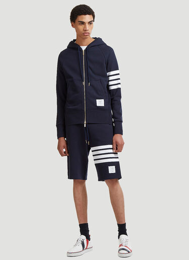 Thom Browne 4 Bar Hooded Sweatshirt Navy thb0125037