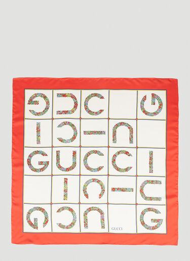 Gucci Mosaic Scarf White guc0253139