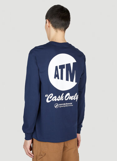 DTF.NYC ATM Cash Only ロングスリーブTシャツ ダークブルー dtf0152008