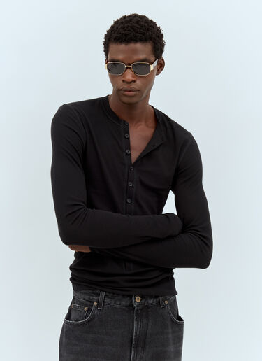 Square-Oval Sunglasses In Tortoise Dries Van Noten Square-Oval Sunglasses In Tortoise Brown vns0158002
