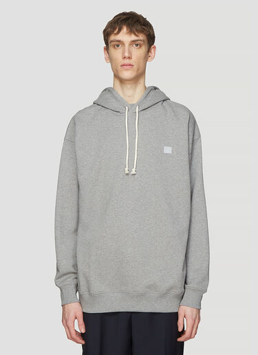 Acne Studios Hooded Oversized Face Patch Sweatshirt Grey acn0336001