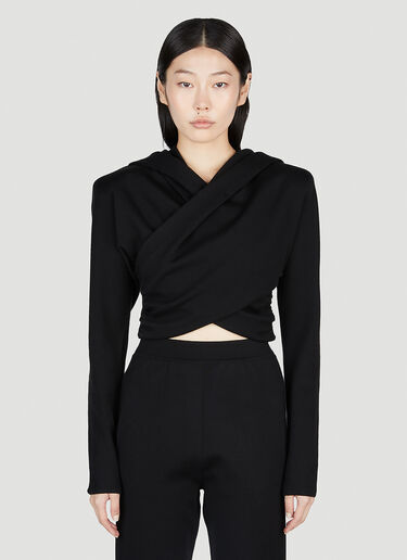 Saint Laurent Knit Hooded Top Black sla0252013