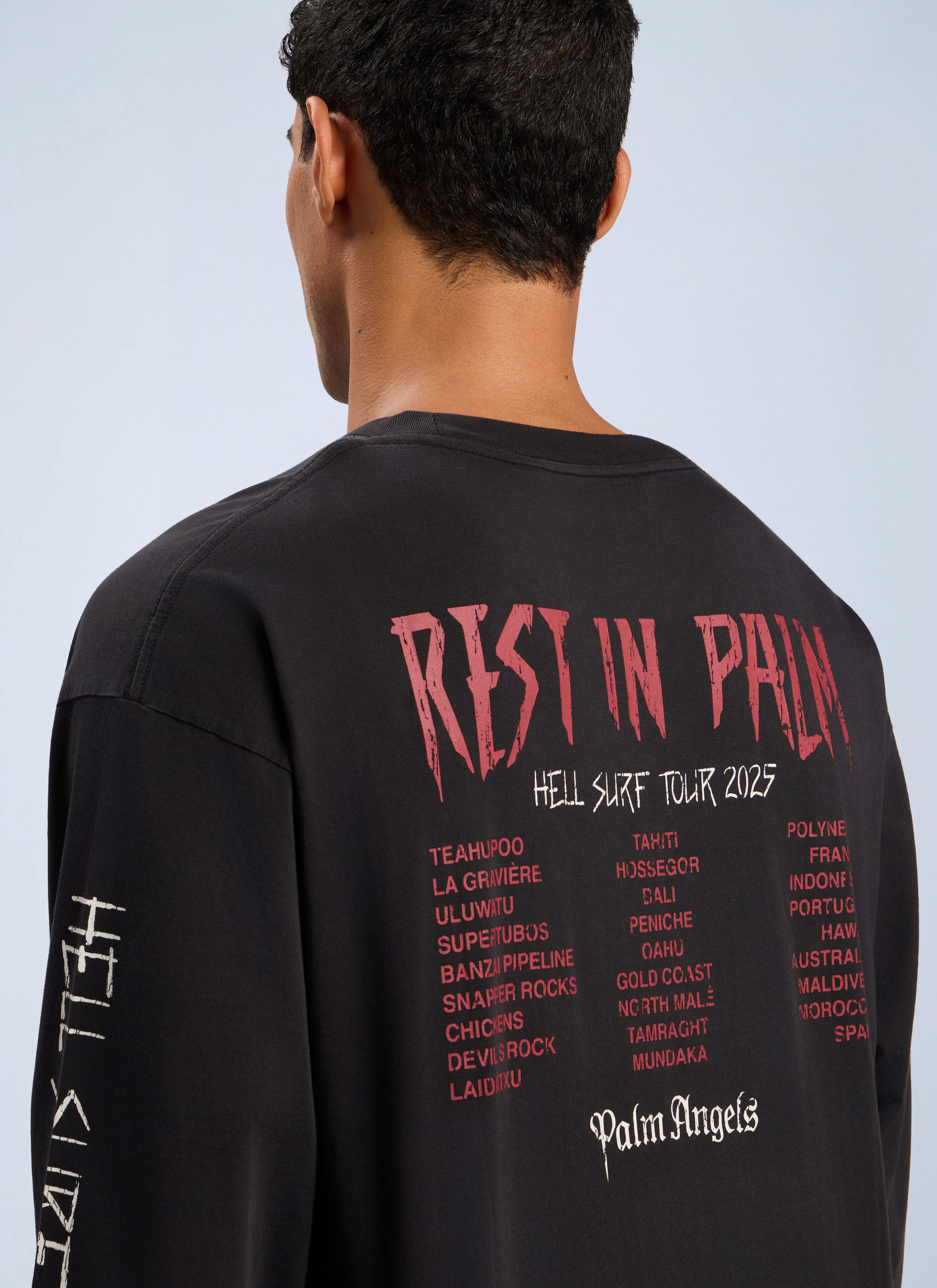 Palm Angels Men's' Rest In Palm Long Sleeve T-Shirt in Black | LN-CC®