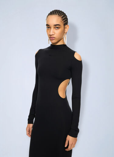 LN-CC® - Off-White: Sleek Meteor Dress - Black Off-White Sleek Meteor Dress Black ofw0264045