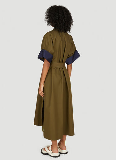 Jil Sander Belted Shirt Dress Khaki jil0249002