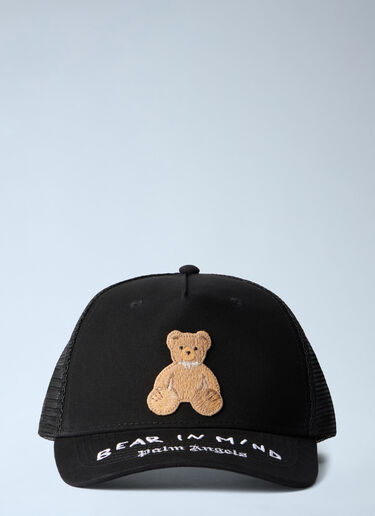 Bear In Mind Trucker Cap Palm Angels Bear In Mind Trucker Cap Black pma0162064