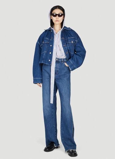 Deconstructed Hooded Shirt Meryll Rogge Deconstructed Hooded Shirt Blue mrl0252007