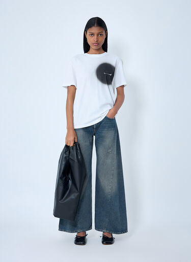 MM6 Maison Margiela Logo Motif T-Shirt White mmm0264007