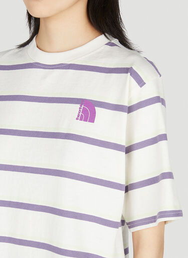 The North Face ストライプTシャツ クリーム tnf0252017