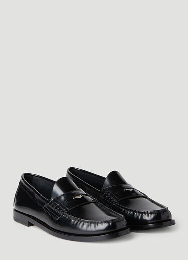 Burberry Logo Plaque Loafers Black bur0252025