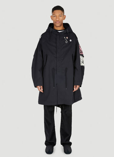 Raf Simons x Fred Perry Multi Patch Parka Coat Black rsf0147003